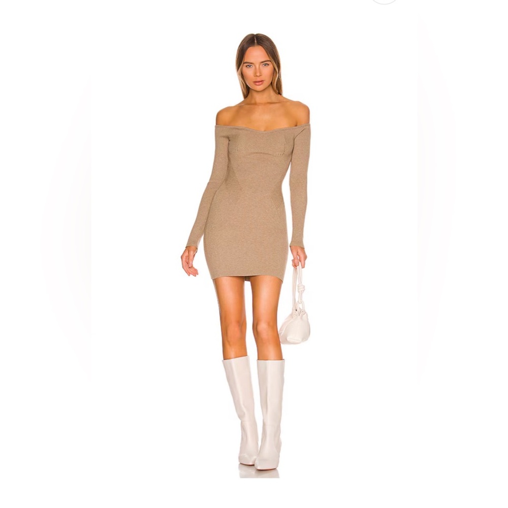 Zacari Bodycon Mini Dress in Taupe